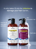 1L shampoo and conditioner protecting the hair barrier from chlorine