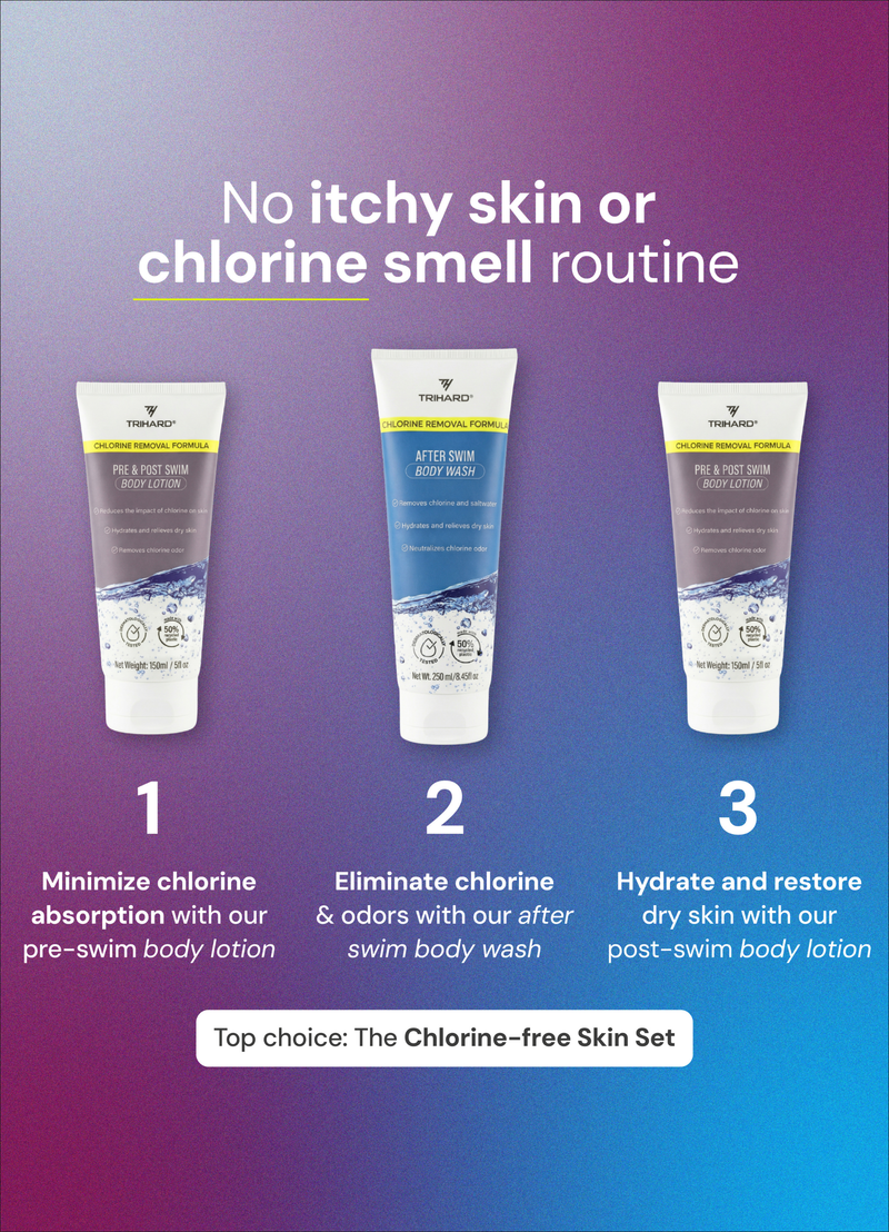 Körperlotion vor und nach dem Schwimmen – 3er-Pack