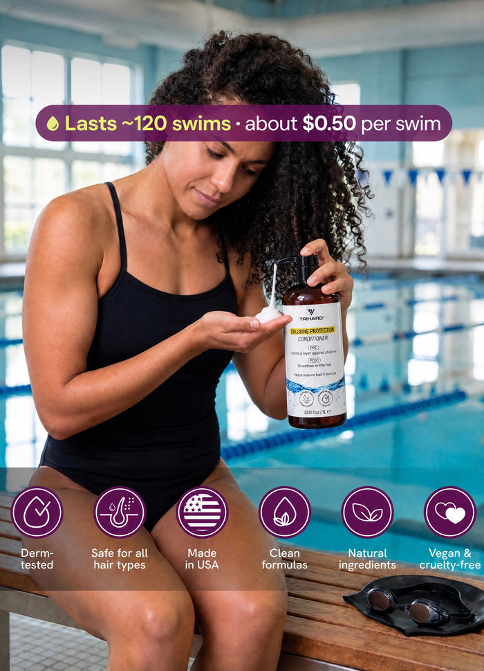 TRIHARD Chlorine Protection Conditioner 1L lasts about 120 swims