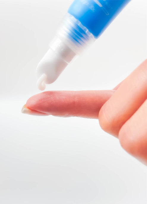 Augengel vor und nach dem Schwimmen