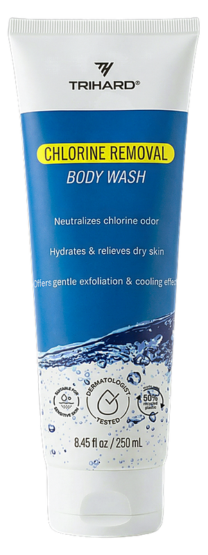 After-swim body wash removes chlorine – Chlorine Removal Body Wash, TRIHARD